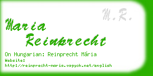 maria reinprecht business card
